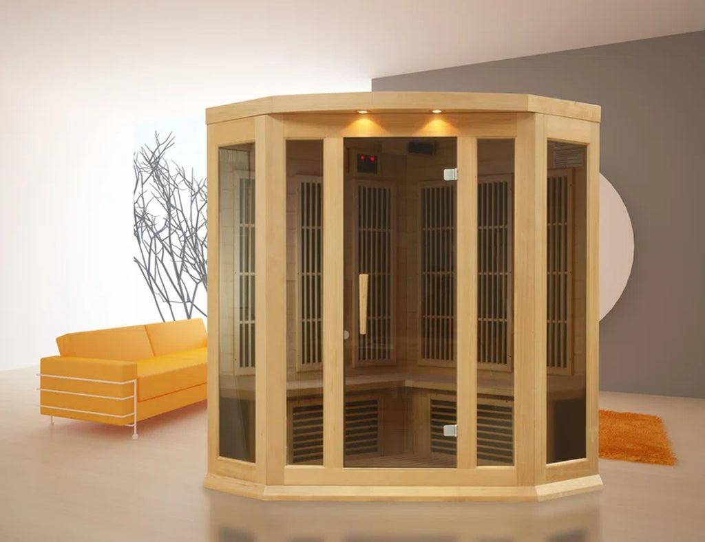 Maxxus 3 - Person Bluetooth Compatible FAR Infrared Sauna in Hemlock